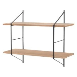 Mørteens Regal Oxbow II - Paulownia massiv / Metall - Paulownia / Schwarz