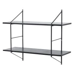 Mørteens Regal Oxbow II - Paulownia massiv / Metall - Paulownia Schwarz