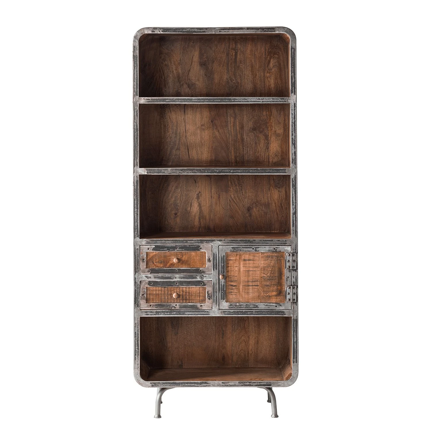 Ars manufacti Regal Wharton II - Akazie teilmassiv / Stahl 1 Ars manufacti Regal Wharton II - Akazie teilmassiv / Stahl