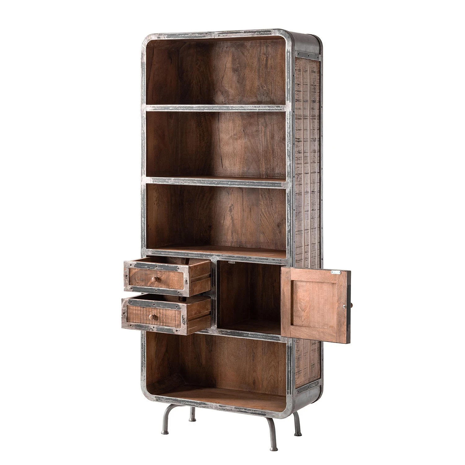 Ars manufacti Regal Wharton II - Akazie teilmassiv / Stahl 6 Ars manufacti Regal Wharton II - Akazie teilmassiv / Stahl – Bild 6