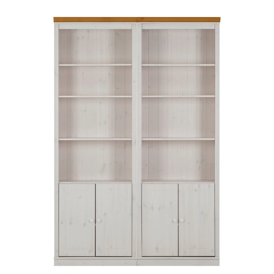 Maison Belfort Regalwand Lillehammer III - Kiefer massiv - Kiefer Weiß / Kiefer Honig 2 Maison Belfort Regalwand Lillehammer III - Kiefer massiv - Kiefer Weiß / Kiefer Honig – Bild 2