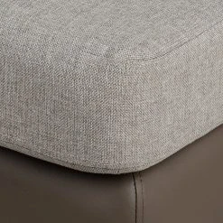 Roomscape Ecksofa Tosya - Kunstleder Taupe/Strukturstoff Grau - Ottomane davorstehend rechts -Wohnzimmermöbel boutique en ligne ropez diva ecke 2014 04 10 1 389216