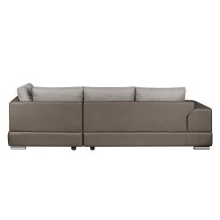Roomscape Ecksofa Tosya - Kunstleder Taupe/Strukturstoff Grau - Ottomane davorstehend rechts -Wohnzimmermöbel boutique en ligne ropez diva ecke 2014 04 10 1 389219