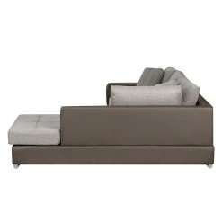 Roomscape Ecksofa Tosya - Kunstleder Taupe/Strukturstoff Grau - Ottomane davorstehend rechts -Wohnzimmermöbel boutique en ligne ropez diva ecke 2014 04 10 1 389221