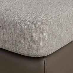 Roomscape Ecksofa Tosya - Kunstleder Taupe/Strukturstoff Grau - Ottomane davorstehend links -Wohnzimmermöbel boutique en ligne ropez diva ecke 2014 04 10 2 389168