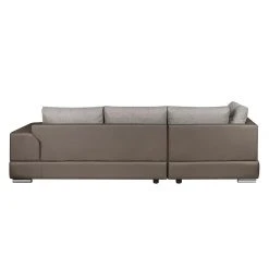 Roomscape Ecksofa Tosya - Kunstleder Taupe/Strukturstoff Grau - Ottomane davorstehend links -Wohnzimmermöbel boutique en ligne ropez diva ecke 2014 04 10 2 389174