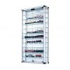 PureDay Sammlervitrine mit Schloss L - Aluminium - Silber