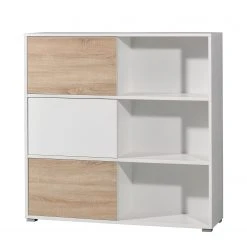 Germania Schiebetürenregal Mingle II - Weiß/Eiche Sonoma Dekor