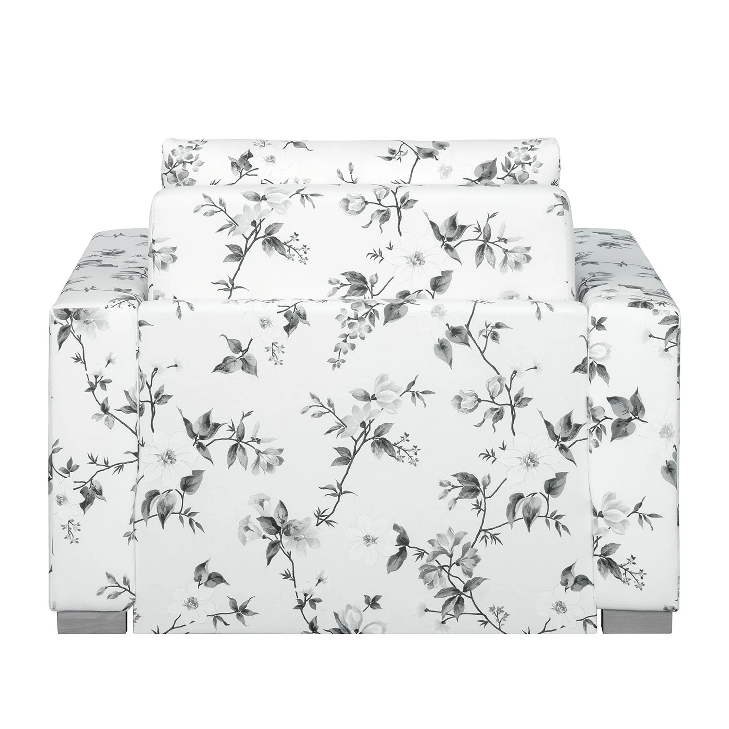 Mooved Schlafsessel Latina VII Flachgewebe - geblümt - Weiß / Grau 5 Mooved Schlafsessel Latina VII Flachgewebe - geblümt - Weiß / Grau – Bild 5