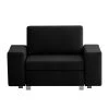 Chillout by Franz Fertig Schlafsessel Plaza Echtleder - Schwarz - Keine Funktion
