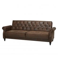 Ars manufacti Schlafsofa Brampton - Microfaser - Braun