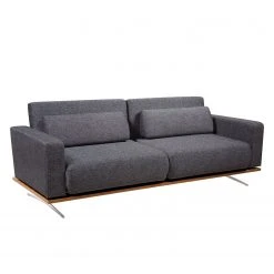 Studio Copenhagen Schlafsofa Copperfield II Webstoff - Stoff Parsa: Grau-Schwarz