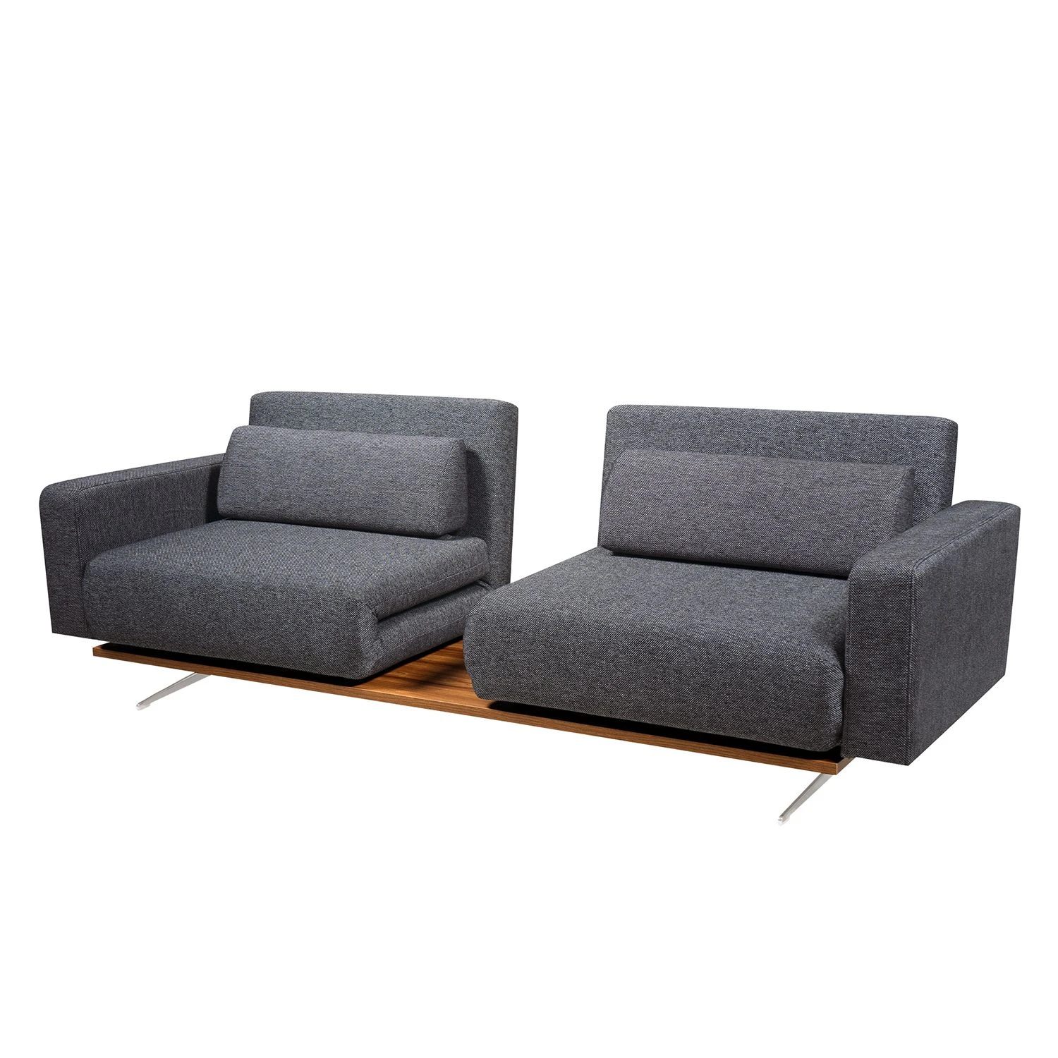 Studio Copenhagen Schlafsofa Copperfield II Webstoff - Stoff Parsa: Grau-Schwarz 2 Studio Copenhagen Schlafsofa Copperfield II Webstoff - Stoff Parsa: Grau-Schwarz – Bild 2