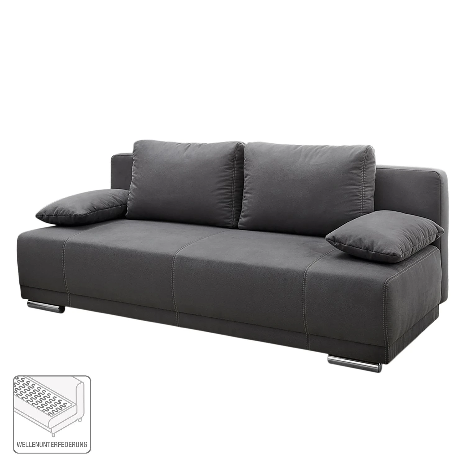 Loftscape Schlafsofa Freeland - Microfaser - Grau 2 Loftscape Schlafsofa Freeland - Microfaser - Grau – Bild 2