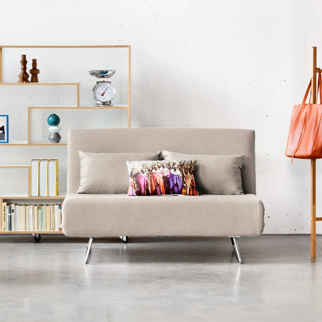 Fredriks Schlafsofa Frizzo Webstoff - Stoff Zahira: Beige-Grau 2 Fredriks Schlafsofa Frizzo Webstoff - Stoff Zahira: Beige-Grau – Bild 2