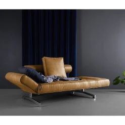 Innovation Möbel Schlafsofa Ghia - Antiklederlook - Braun -Wohnzimmermöbel boutique en ligne schlafsofa ghia kunstleder braun 4357084