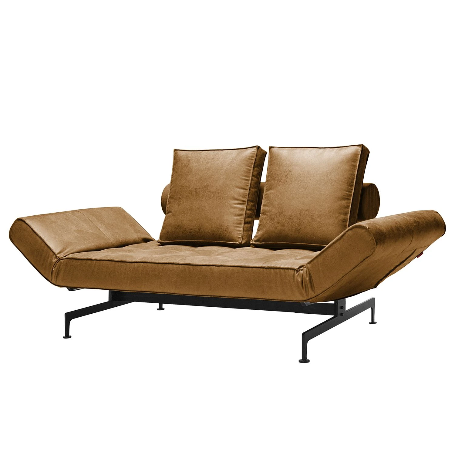 Innovation Möbel Schlafsofa Ghia Laser Legs Webstoff - Echtleder Look: 551 Brown Fanual 3 Innovation Möbel Schlafsofa Ghia Laser Legs Webstoff - Echtleder Look: 551 Brown Fanual – Bild 3