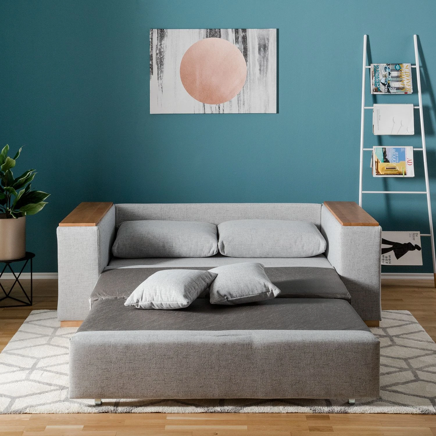 Mooved Schlafsofa Latina I Webstoff - Granit - Breite: 170 cm 4 Mooved Schlafsofa Latina I Webstoff - Granit - Breite: 170 cm – Bild 4