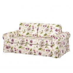 Mooved Schlafsofa Latina VIII Webstoff - Cremeweiß / Brombeere - Breite: 185 cm