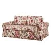 Mooved Schlafsofa Latina XII - Webstoff Beige / Rot - Breite: 165 cm