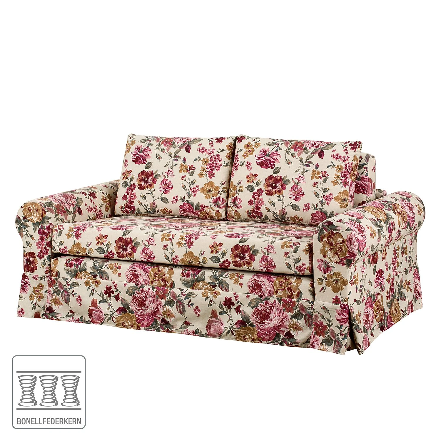 Mooved Schlafsofa Latina XII - Webstoff Beige / Rot - Breite: 165 cm 2 Mooved Schlafsofa Latina XII - Webstoff Beige / Rot - Breite: 165 cm – Bild 2