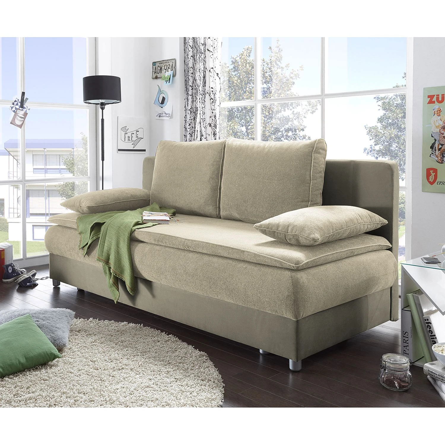 Fredriks Schlafsofa Manacor Microfaser - Cappuccino 3 Fredriks Schlafsofa Manacor Microfaser - Cappuccino – Bild 3
