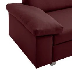 Chillout by Franz Fertig Schlafsofa Plaza Echtleder - Bordeaux - Breite: 222 cm - Armlehne verstellbar -Wohnzimmermöbel boutique en ligne schlafsofa plaza echtleder bordeaux 222 cm abklappbare armlehnen 1415494