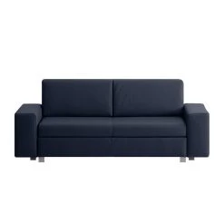 Chillout by Franz Fertig Schlafsofa Plaza Echtleder - Dunkelblau - Breite: 178 cm - Keine Funktion