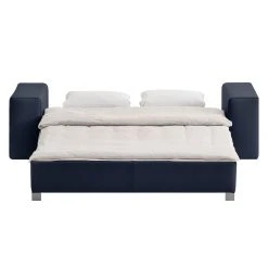 Chillout by Franz Fertig Schlafsofa Plaza Echtleder - Dunkelblau - Breite: 178 cm - Keine Funktion -Wohnzimmermöbel boutique en ligne schlafsofa plaza echtleder dunkelblau 178 cm gerade armlehnen 1413606
