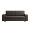 Chillout by Franz Fertig Schlafsofa Plaza Echtleder - Bisonbraun - Breite: 178 cm - Keine Funktion