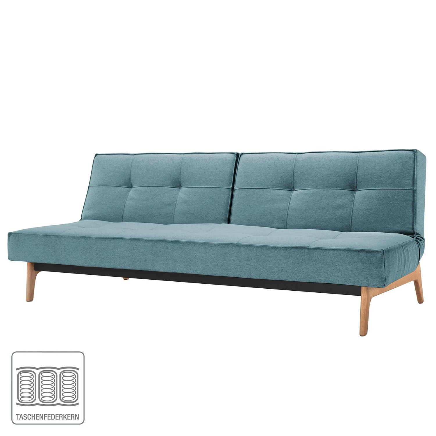 Innovation Möbel Schlafsofa Splitback Eik Webstoff - Stoff Mixed Dance: Light Blue 2 Innovation Möbel Schlafsofa Splitback Eik Webstoff - Stoff Mixed Dance: Light Blue – Bild 2