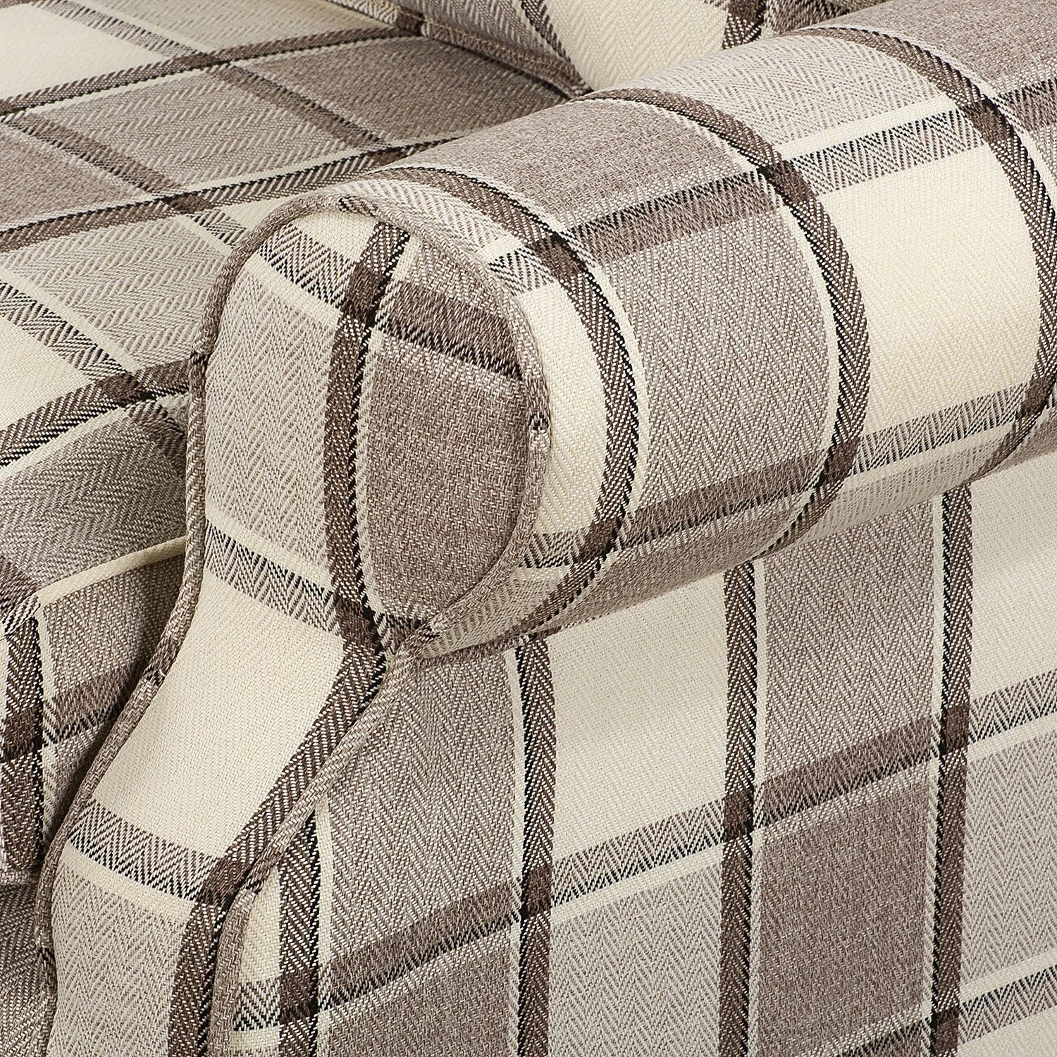 Maison Belfort Ohrensessel Colmar XL Webstoff - Braun / Beige 6 Maison Belfort Ohrensessel Colmar XL Webstoff - Braun / Beige – Bild 6