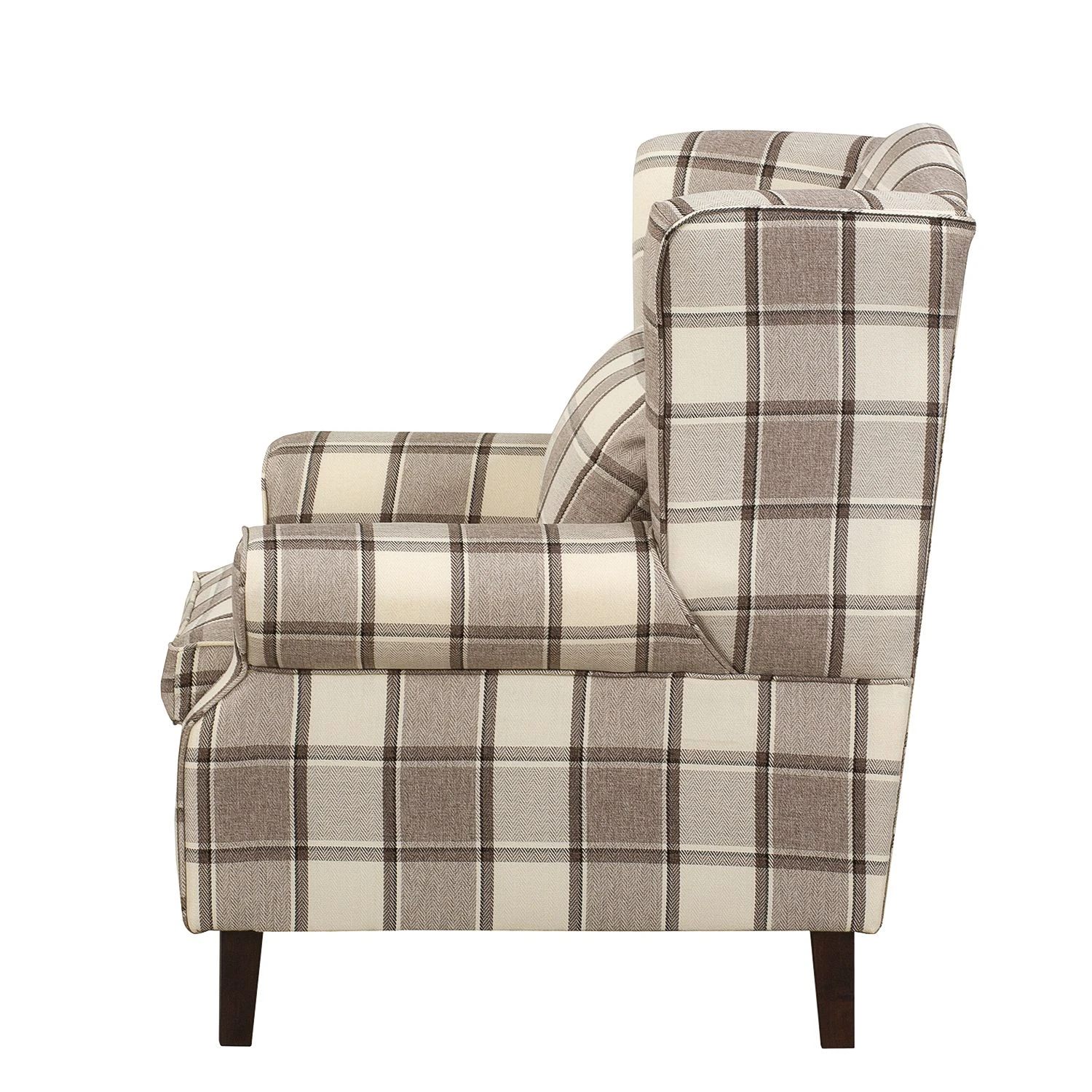 Maison Belfort Ohrensessel Colmar XL Webstoff - Braun / Beige 3 Maison Belfort Ohrensessel Colmar XL Webstoff - Braun / Beige – Bild 3