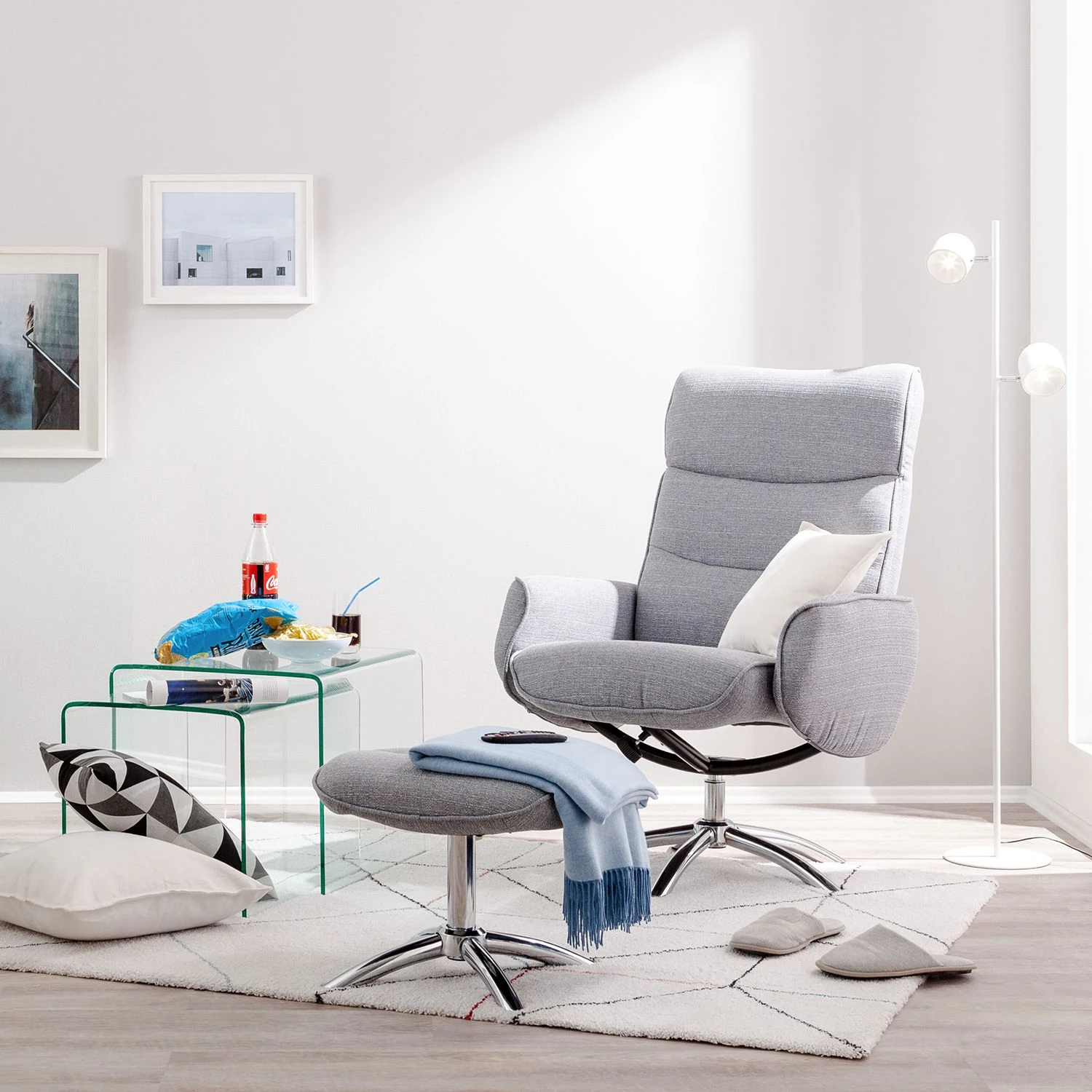 Fredriks Beistelltisch Drap (2-teilig) - Glas 2 Fredriks Beistelltisch Drap (2-teilig) - Glas – Bild 2