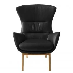 Studio Copenhagen Sessel Hepburn I - Echtleder Neka: Schwarz - Eiche Dunkel -Wohnzimmermöbel boutique en ligne sessel hepburn echtleder echtleder neka schwarz 5024152