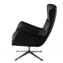 Studio Copenhagen Sessel Hepburn III - Echtleder Neka: Schwarz - Chrom glänzend -Wohnzimmermöbel boutique en ligne sessel hepburn ii echtleder echtleder neka schwarz 5025092