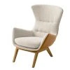 Studio Copenhagen Sessel Hepburn I - Beige / Cognac - Eiche Dunkel