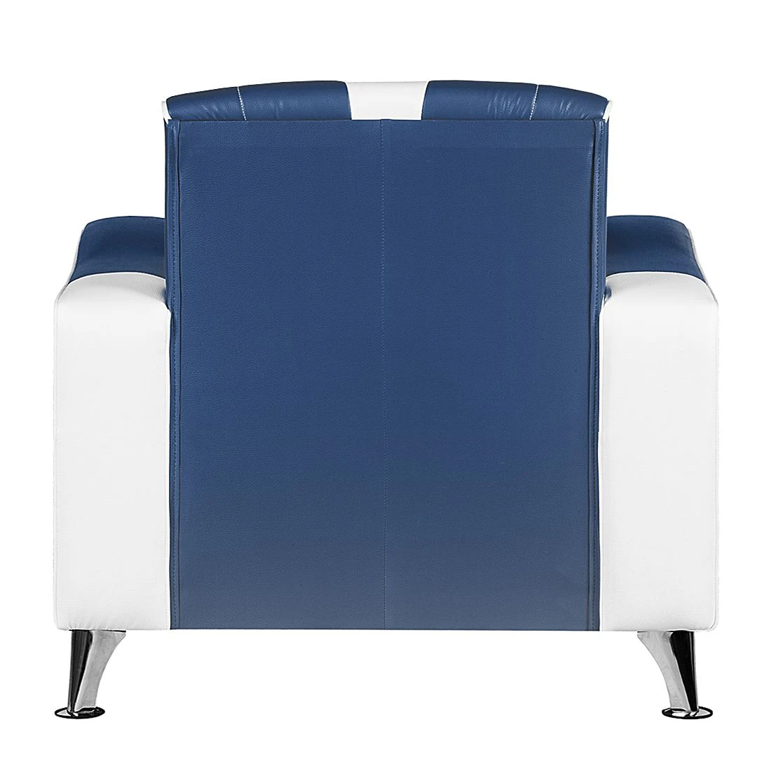 Studio Monroe Sessel Nixa - Kunstleder Weiß/Dunkelblau 3 Studio Monroe Sessel Nixa - Kunstleder Weiß/Dunkelblau – Bild 3