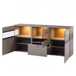 GWINNER Sideboard Anzio - Matt Fango / Balkeneiche - Mit Beleuchtung -Wohnzimmermöbel boutique en ligne sideboard anzio mit beleuchtung 4524268