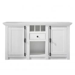 Maison Belfort Wohnwand Geestland II (4-teilig) - Pinie Weiß Dekor -Wohnzimmermöbel boutique en ligne sideboard geestland pinie weiss dekor 4535708