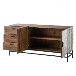 Ars manufacti Sideboard Grasby - Altholz Pinie / Metall - Pinie Dunkel / Schwarz -Wohnzimmermöbel boutique en ligne sideboard grasby altholz pinie metall pinie dunkel schwarz 4884992