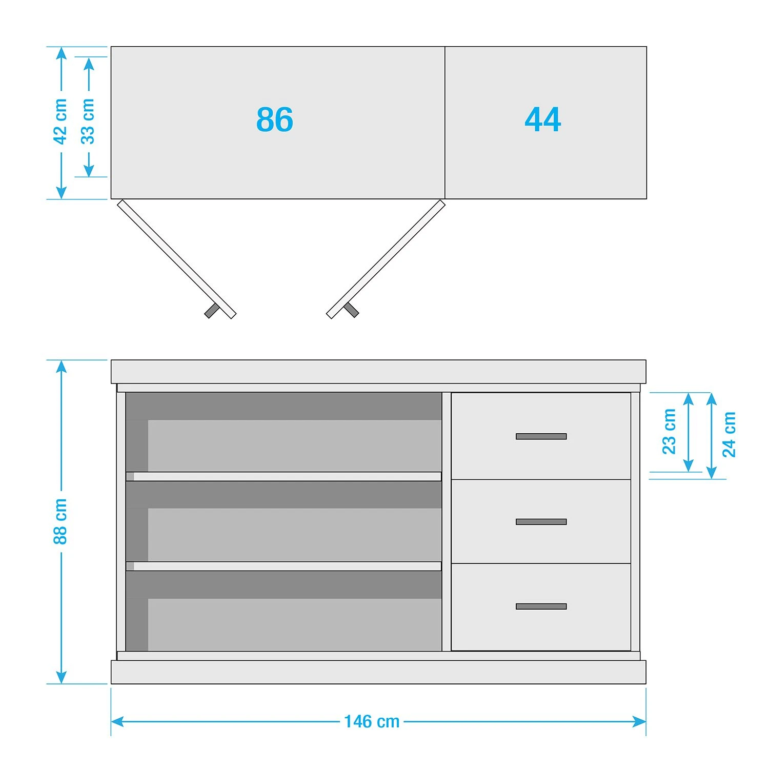 Ars manufacti Sideboard Hunter - Mango massiv / Metall - Mango / Blaugrau 11 Ars manufacti Sideboard Hunter - Mango massiv / Metall - Mango / Blaugrau – Bild 11