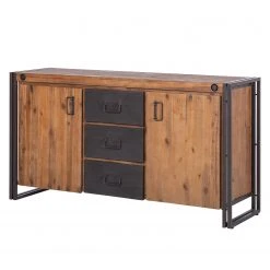 Ars manufacti Sideboard Manchester II - Akazie teilmassiv / Metall - Akazie / Anthrazit