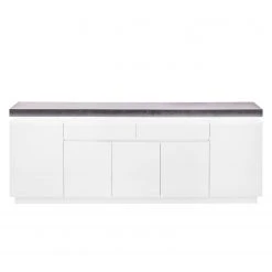 Fredriks Sideboard Namona III - Inkl. Beleuchtung - Beton Dekor / Weiß -Wohnzimmermöbel boutique en ligne sideboard namona iii inkl beleuchtung weiss anthrazit weiss anthrazit 3666849