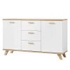 Germania Sideboard Neston I - Matt Weiß / Eiche Sanremo Dekor