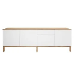 Tenzo Sideboard Patch IV - Eiche teilmassiv - Weiß -Wohnzimmermöbel boutique en ligne sideboard patch iv eiche teilmassiv weiss 1557346