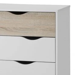 Mørteens Sideboard Sunndal - Gummibaum teilmassiv - Weiß / Eiche Hell -Wohnzimmermöbel boutique en ligne sideboard sunndal gummibaum teilmassiv weiss eiche dekor 4753652