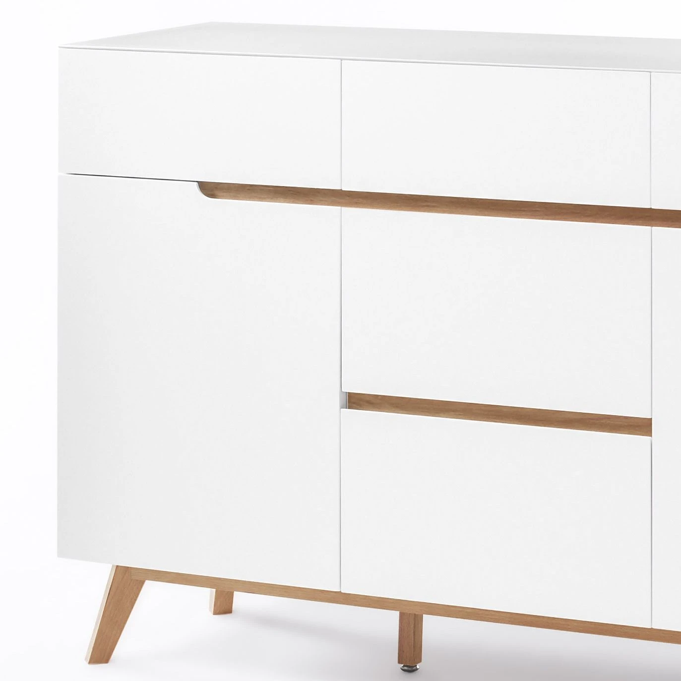 Mørteens Sideboard Tenabo - Matt Weiß / Asteiche 6 Mørteens Sideboard Tenabo - Matt Weiß / Asteiche – Bild 6