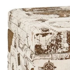 Home Design Sitztruhe Sagres - Leinen - Mehrfarbig -Wohnzimmermöbel boutique en ligne sitztruhe sagres creme braun 2710550