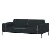 Studio Copenhagen Sofa Ampio Duo (3-Sitzer) Webstoff - Stoff Floreana: Anthrazit - Schwarz